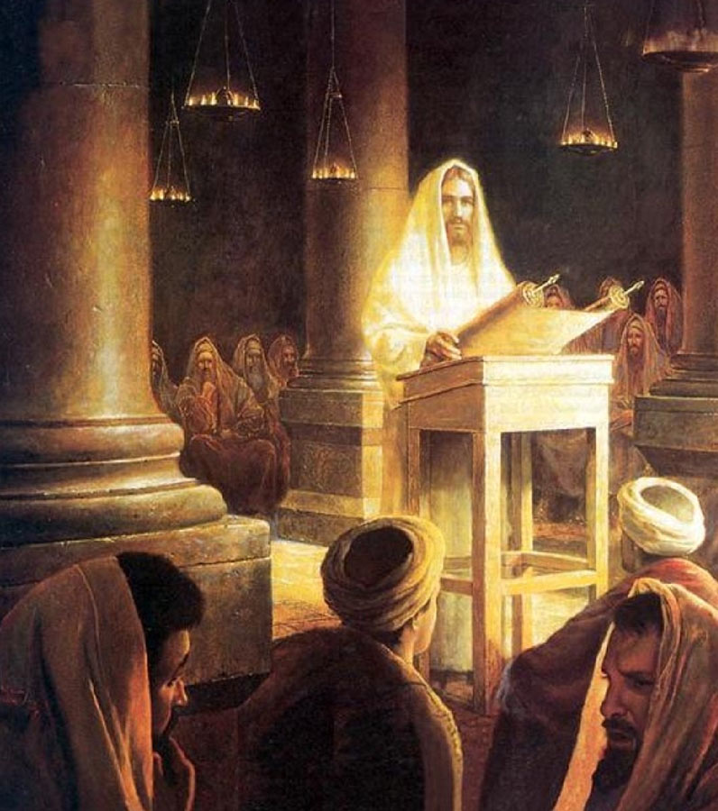 Jezus naucza w synagodze